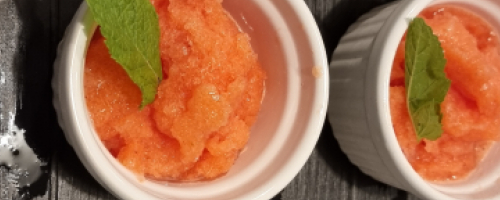 Strawberry and lime sorbet