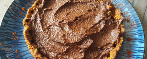 Raw chocolate pie