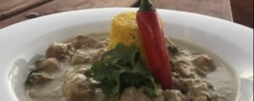 Thai Green Curry with Saffron Rice