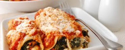Spinach and feta cannelloni