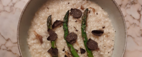Risotto with asparagus and truffles