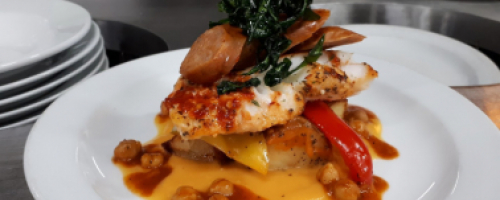Spicy Cod and Chorizo