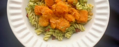 Fusilli Pasta With Butternut Squash And Pesto