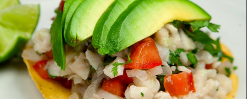 Tostada de Ceviche Vallarta