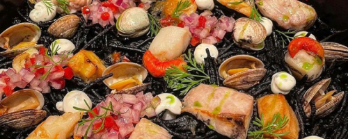 Arroz con mariscos negro
