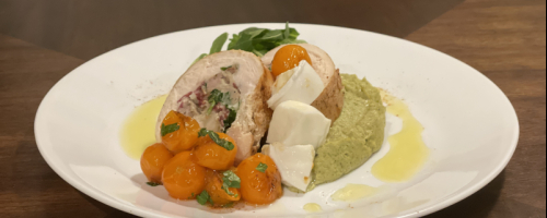 Chicken Roulade and Broccoli Puree