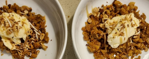 Crumble y Helado