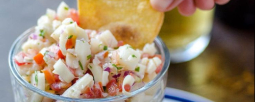 Ceviche de palmitos Vegano