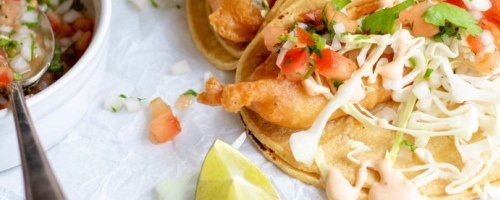 Tacos baja banana blossom
