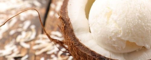 Helado de coco vegano