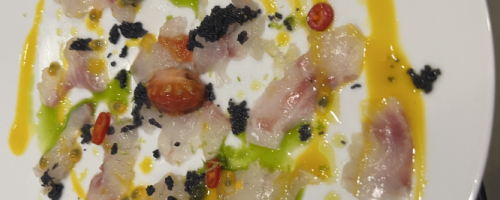 Sea bass carpaccio