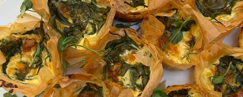 Spinach, Mushroom & Feta Mini Quiche / Omelettes