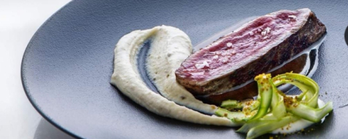 Presa ibérica de bellota con puré de patata cremoso