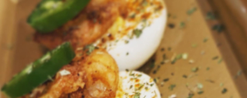 Spicy deviled eggs