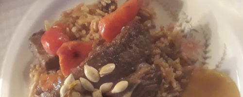 Braised short ribs with hoisin maple glaze