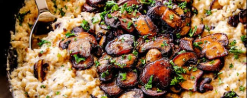 Mushroom Risotto with shrimp