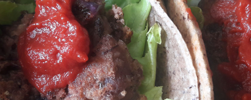 Scrumble tofu sandwich