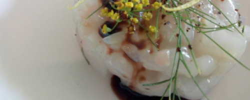 WA scarlet prawn tartare