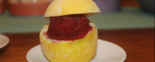 Hibiscus lemon sorbet