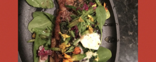 Seared Red Snapper with edible Flowerr