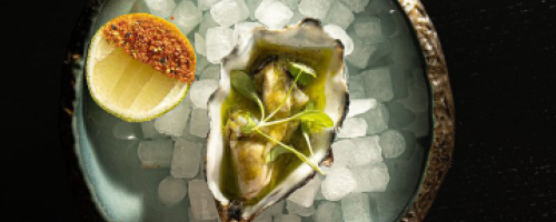 Ostra Gillardeau n.2, salpicón de jalapeños encurtidos-yuzu
