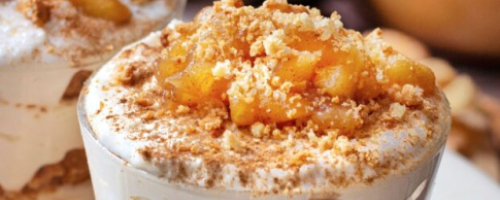 Mousse de ricotta, pommes et cannelle