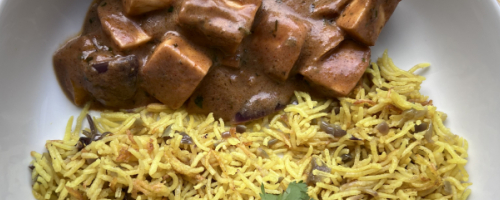 Pulav rice with curry