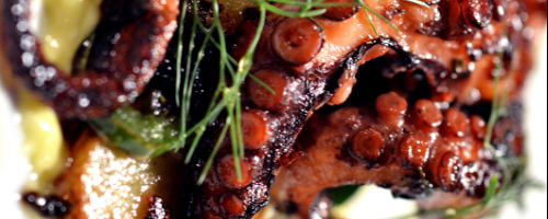 Octopus on warm chickpea and cumin hummus
