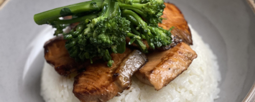Salmon teriyaki