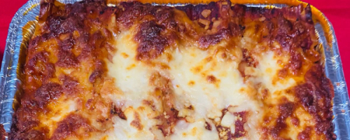 lasaña con carne o vegetariana