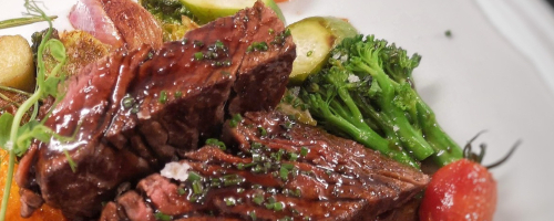 Low-temperature Beef with Truffled Celeriac Purée