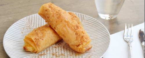 Galaktoboureko Rolls (Milk Custard Pastry Rolls)