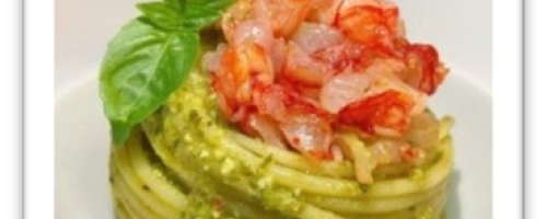 Spaghetti with Red Prawns