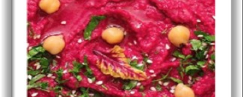 Beetroot Hummus with Crudités