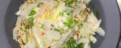 Belgian Endive Salad with Parmesan cheese and peanuts