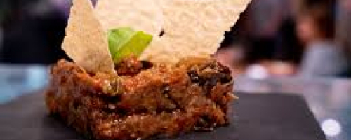 Sicilian Caponata in a Glass with Carasau Crumble