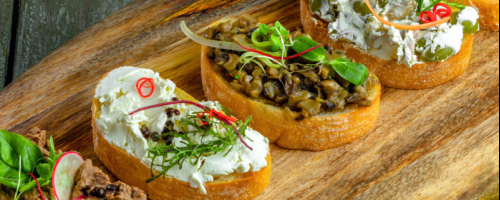 Tris di bruschette