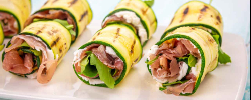 Involtini di zucchine e prosciutto