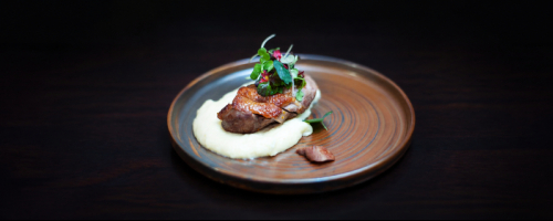 Duck Breast with Truffle Purée & Orange Jus