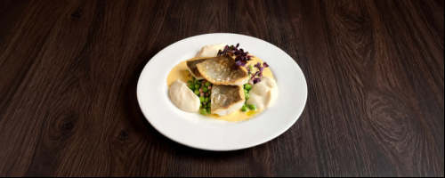 Sea Bass with Cauliflower Purée