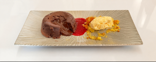 Chocolate Lava Cake with Vanilla Ice Cream