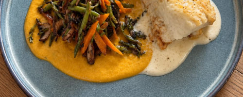 Lomo de merluza a la brasa
