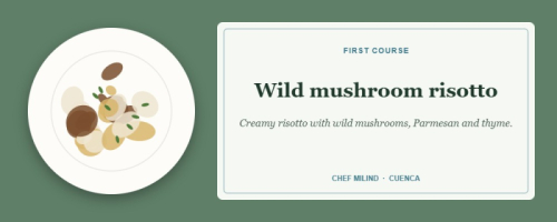 Wild mushroom risotto