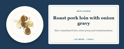 Roast pork loin with onion gravy