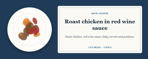 Roast chicken in red wine sauce