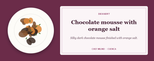 Chocolate mousse with orange salt