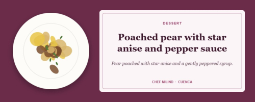 Poached pear with star anise and pepper sauce