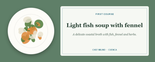 Light fish soup with fennel