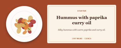 Hummus with paprika curry oil