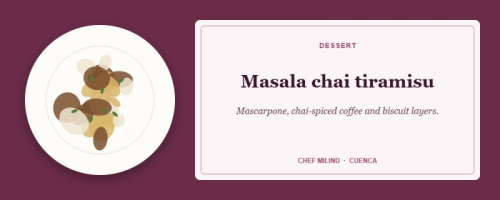 Masala chai tiramisu